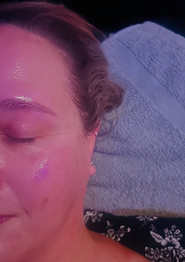 After a holistic facial